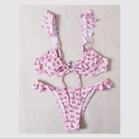 NEW! “Cherry Berry” Skimpy Ruffled Bikini Bottoms - Picture 9 of 14